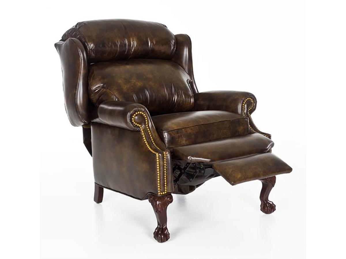 Hancock & Moore Ball & Claw Recliner, Saddle Brown